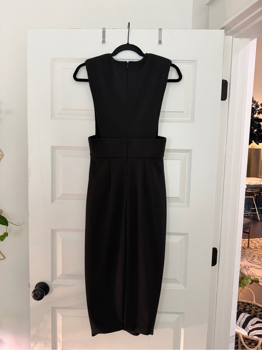 Revolve AQ/AQ Classic Black Sleeveless Midi Dress